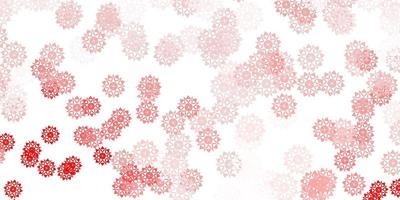 Light red vector texture with bright snowflakes