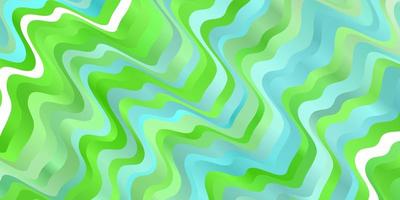 textura de vector verde claro con líneas torcidas Ilustración de degradado abstracto con patrón de líneas torcidas para anuncios comerciales