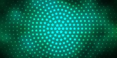 Patrón de vector verde oscuro con estrellas abstractas Ilustración abstracta geométrica moderna con tema de estrellas para teléfonos móviles