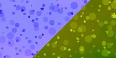 Vector backdrop with circles stars Abstract illustration with colorful spots stars Template for business cards websites