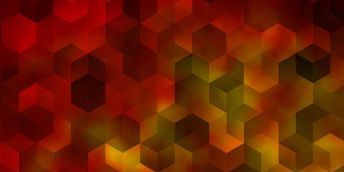 plantilla de vector naranja claro en estilo hexagonal