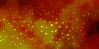Dark Orange vector layout with bright stars Colorful illustration with abstract gradient stars Best design for your ad poster banner