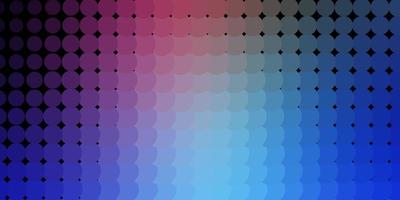 Dark Pink Blue vector background with spots Illustration with set of shining colorful abstract spheres Pattern for websites