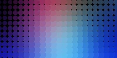 Dark Pink Blue vector background with spots Illustration with set of shining colorful abstract spheres Pattern for websites