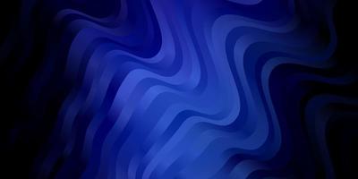 Dark Pink Blue vector background with bent lines Illustration in halftone style with gradient curves Pattern for ads commercials