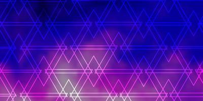 diseño de vector azul rosa claro con líneas triángulos brillo ilustración abstracta con patrón de formas triangulares para comerciales