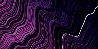 Dark Purple vector background with wry lines Colorful illustration which consists of curves Best design for your posters banners