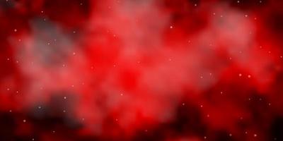 patrón de vector rojo oscuro con estrellas abstractas brillando ilustración colorida con patrón de estrellas pequeñas y grandes para páginas de destino de sitios web