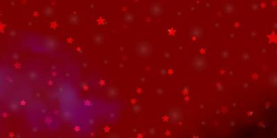 Light Red vector texture with beautiful stars Colorful illustration with abstract gradient stars Pattern for new year ad booklets