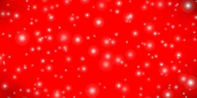 Plantilla de vector rojo claro con estrellas de neón ilustración colorida en estilo abstracto con patrón de estrellas degradado para páginas de destino de sitios web