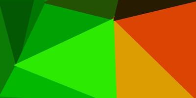 Dark green yellow vector abstract triangle template