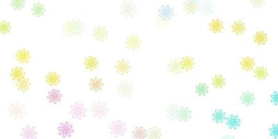 Light Multicolor vector natural layout with flowers