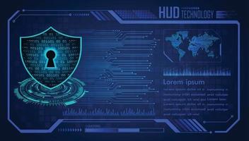 Candado cerrado sobre fondo digital, seguridad cibernética vector