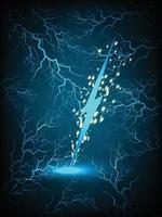 bolt Powerful electrical discharge hitting vector