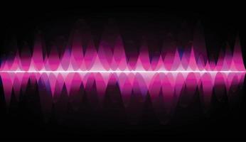 Sound waves oscillating dark light vector