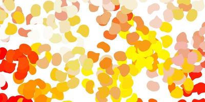 Light orange vector background with random forms