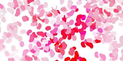 Light pink vector texture with memphis shapes