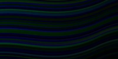 Dark Blue Green vector pattern with lines Brand new colorful illustration with bent lines Template for cellphones