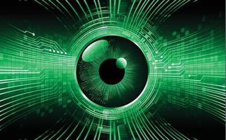 eye cyber circuit future technology concept background vector