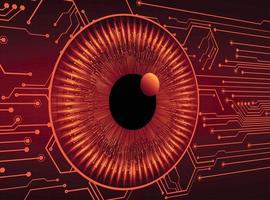 eye cyber circuit future technology concept background vector