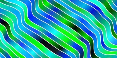patrón de vector verde azul claro con líneas torcidas, ilustración abstracta con arcos degradados, el mejor diseño para sus carteles, pancartas