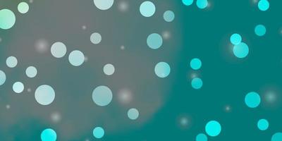 Light Blue Green vector layout with circles stars Abstract illustration with colorful shapes of circles stars New template for a brand book