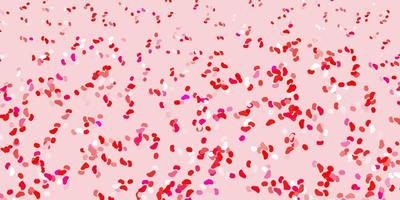 Light pink red vector texture with memphis shapes