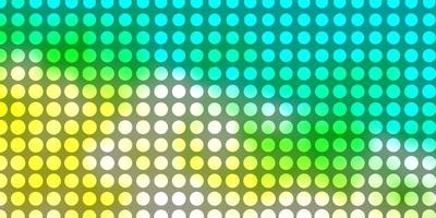 Light Blue Green vector pattern with circles Colorful illustration with gradient dots in nature style New template for your brand book