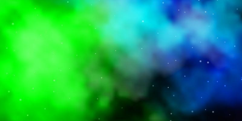 Light Blue Green vector layout with bright stars Decorative illustration with stars on abstract template Theme for cell phones