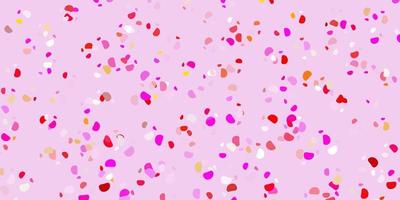 Light pink yellow vector backdrop with chaotic shapes
