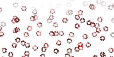 Light pink red vector backdrop with dots