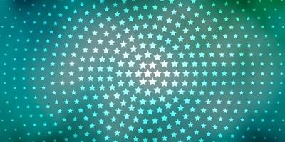 Light Blue Green vector pattern with abstract stars Blur decorative design in simple style with stars Pattern for new year ad booklets