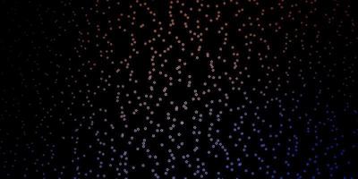 Dark Blue Red vector template with neon stars Blur decorative design in simple style with stars Theme for cell phones