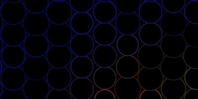 Dark Blue Yellow vector backdrop with circles Abstract colorful disks on simple gradient background Pattern for wallpapers curtains