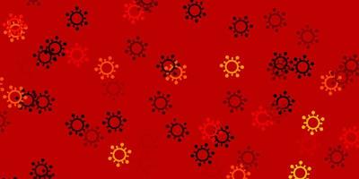 Light red vector template with flu signs
