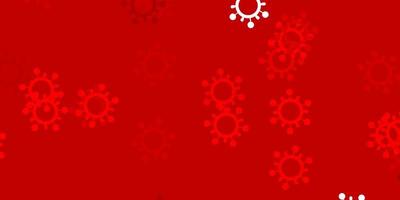 Light red vector background with covid19 symbols