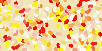 Light red yellow vector background with random forms