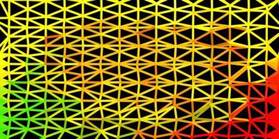 fondo de triángulo abstracto de vector amarillo rojo claro