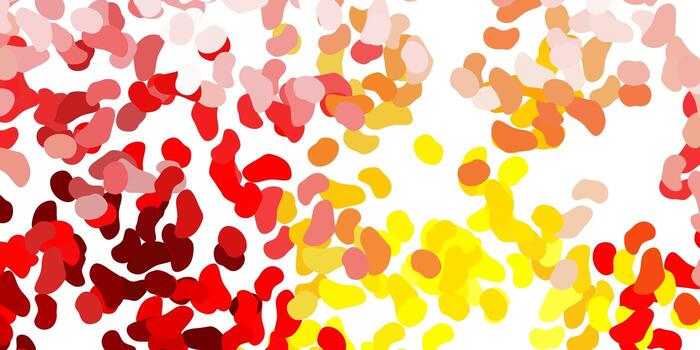Light red yellow vector pattern with abstract shapes