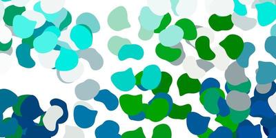 Light blue green vector background with random forms