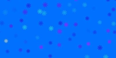 ilustraciones naturales de vector azul rosa claro con flores