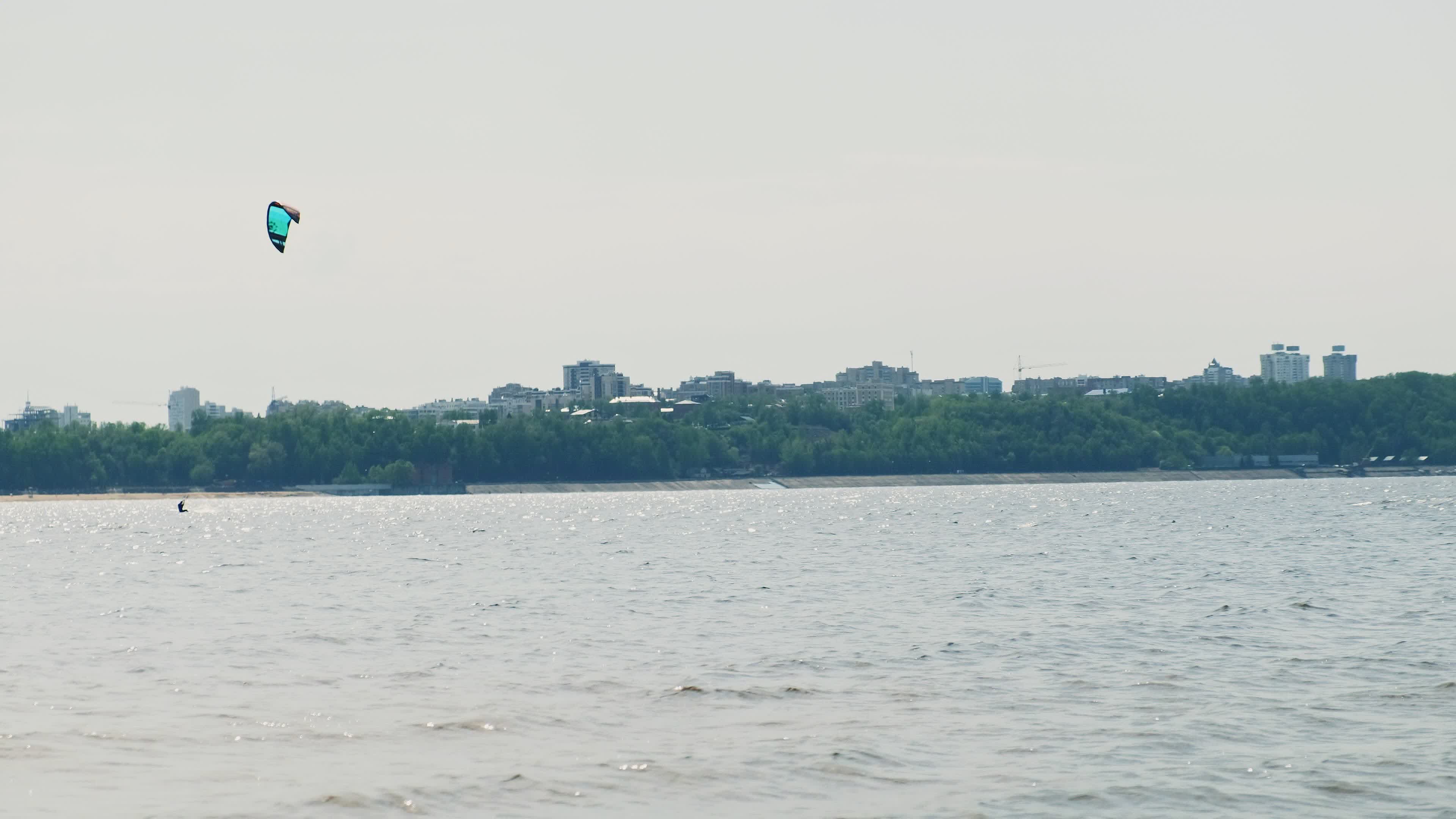 People on the river in the summer engaged in surfeiting Extreme sport ...