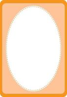 Empty oval shape banner template vector