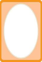 Empty oval shape banner template vector