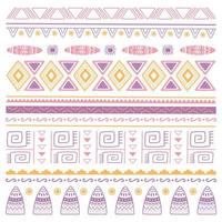 ethnic handmade, aztec folkloric ornament background vector