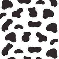 animal skin print pattern, cow print, black sport white background design