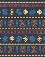 ethnic handmade, background cultural tribal repeating pattern decoration vector