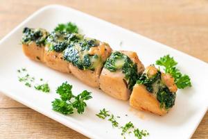 Chicken breasts stuffed with spinach and cheese photo