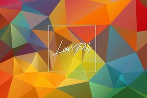 Vector  Multicolor Low Poly Geometrical Background with triangles. Colorful low poly illustration for card, poster or wallpaper.