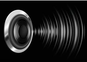 Sound waves oscillating dark light vector